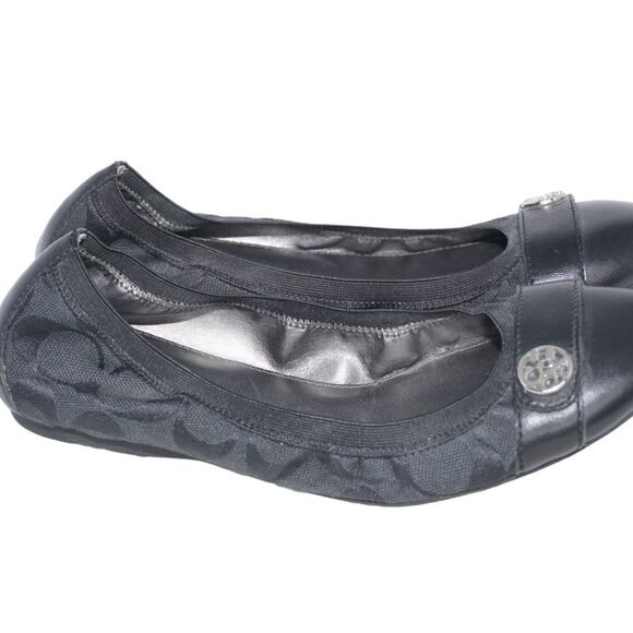 Coach Black Chelsea Cap Toe Ballet Flats, Size 6.5 - Picture 7 of 10